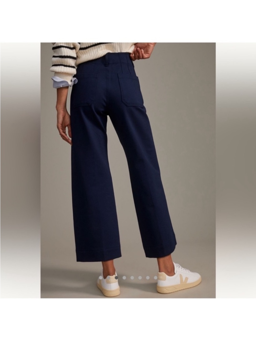 Maeve Colette Ponte Crop Wide Leg Pants - Picture 3 of 6